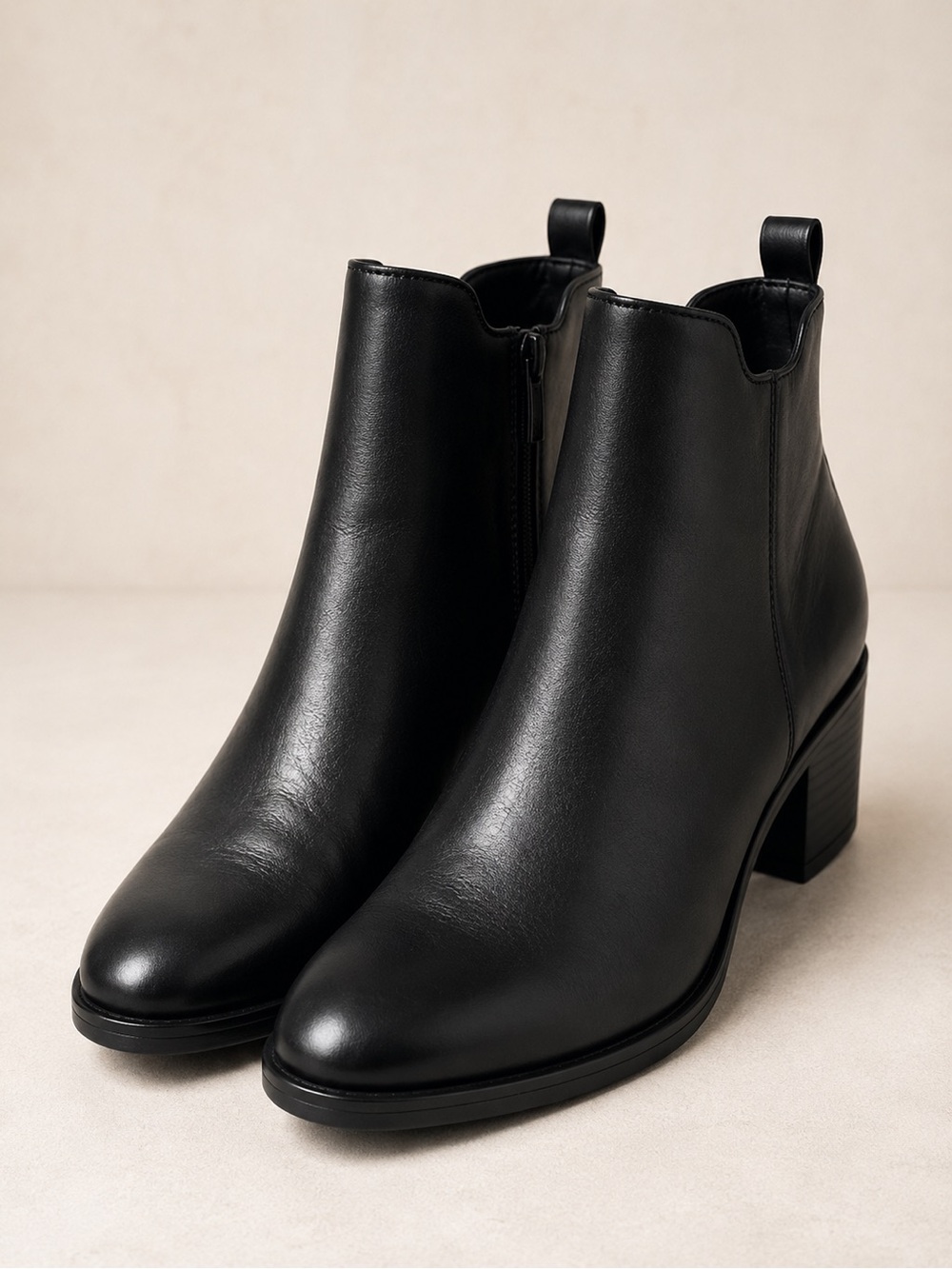 Clarks Black Leather Ankle Boots